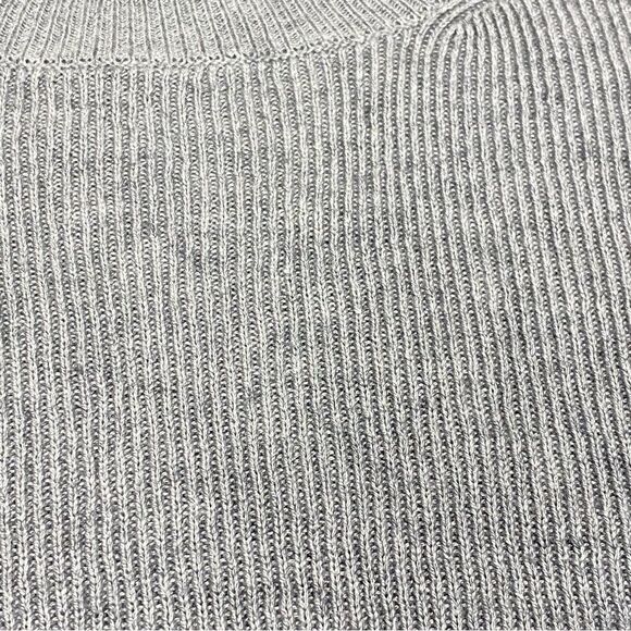 New!! TOPSHOP Grey Wool Blend Knit Ribbed Long Sleeve Cropped Sweater - Sz 6 US - Picture 4 of 10